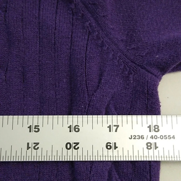 FINE GAUGE, CABLE, 100% COTTON, TWOFER, SWEATER - Picture 3 of 6
